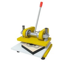 원단 작두 커터기 가죽 섬유 펀칭 톰슨기 원단압착기, 옐로우