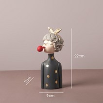 유럽지도 무한동력 생각하는사람오브제 소품샵현대 럭셔리 Bowknot 소녀 수지 인형 홈 장식 사람들 흉상 보관 플레이트 Gilr 동상 룸 장식 결혼 선물 자개모빌, 그레이 스몰