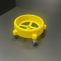 [INI+]아이엔아이플러스 [바퀴미포함]버킷돌리 반투명버킷돌리 세차버킷, 옐로우