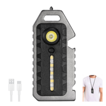 USB충전호루라기 안전 심판 호각 미니 LED COB 레드 블루 숄더 경찰 손전등 USB C 충전식 라이트 다기능 강력한 마그네틱 휘슬 키 체인, [02] Package B, 01 Package A