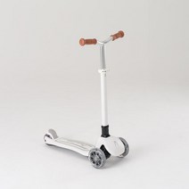 맘앤리틀 아동용 LED 접이식 킥보드, 화이트