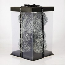미녀와야수장미 부모님꽃 선물 발렌타인데이 플라워상자 프리저브드 유리돔 결혼1주년 3주년 20주년 100일 500일 28, 25cm 상자