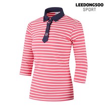 이동수 골프웨어 여성 긴팔 피케 티셔츠 핑크 F9ATS2030-P1