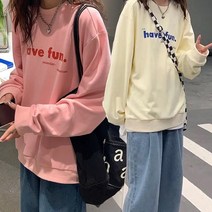 주디앤 여성 해브펀 루즈핏 맨투맨 2P