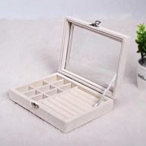 예쁜 주얼리함 1단 투명 케이스 귀걸이 팔찌 보관함