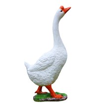 마당연못 공원 가드닝 연못 인테리어 공원 조형물, 소형 A형 서있는 흰거위 높이30cm
