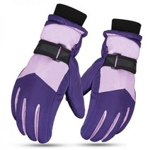 등산 방한 장갑 스노우 글러브 성인 전용 방수 두껍고 보온 겨울 야외 방풍 라이딩 스키 내마모성 쾌적, 프리사이즈, 여성 02 퍼플+라이트 핑크 (터치