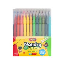 동아 논드라이 향기 싸인펜 24색, 혼합색상, 1개