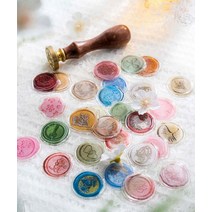 실링 왁스 다꾸 스티커 입체 엠보싱 폰꾸 다이어리 꾸미기, 2.꽃의 각인, 2.꽃의 각인