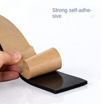 방음재 흡음재 흡음판 방음문 차음재 실내방음벽 새로운 고무 자체 접착 스폰지 씰 스트립 두꺼운 검은 색, 07 2mm x 30mm x 10m