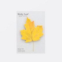 cozy어프리 시티키 리프 접착 메모지 단풍 S 노랑