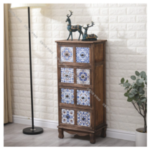 나비장 빈티지 엔틱 미니수납장 콘솔 틈새 자개장 금박 옷장 약장 고가구, H