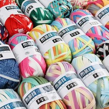 아유디 무지개 뜨개실 패브릭얀 니트 다이마루 알록달록 패턴무늬 털실 소품뜨기 25색 수예 DIY 아유디샵, 패턴뜨개실06