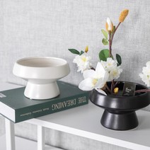 유기스탠드 수반 17x10cm 조화 꽃꽂이 인테리어 장식, 블랙