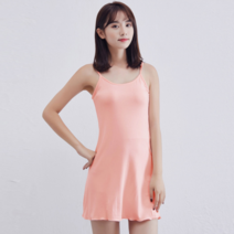 디작소 여성 데일리 네츄럴 슬립 원피스 드레스