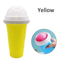 제빙기 아이스메이커 얼음제조 슬러시 컵 350ml 빠른 냉동 스무디 컵 DIY 아이스크림 메이커 병 밀크 쉐이, 04 yellow