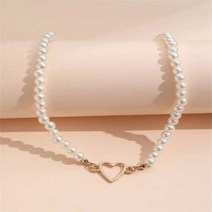 트렌디 한 사랑 진주 목걸이 여성 성격 여행 파티 패션 쇄골 칼라 perlas