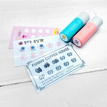 퍼니맨 S-Q1 속건 쿠폰도장 스탬프, 에메랄드케이스-폰트없음, 검정잉크