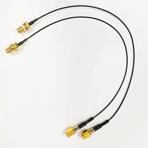 VONETS 25.4cm(10인치) Wi-Fi 안테나 연장 케이블 RP-SMA-J 수 - RP-SMA-K 암 벌크헤드 마운트 커넥터 VONETS Wi-Fi 브릿지 라우터 보안 IP