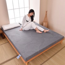회색원 9cm 고탄력 메모리 고탄성 스펀지 매트리스 소프트 350g 헤비니트 원단 매트, D. 회색원 120x200x9cm_단품