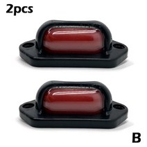 12V 24V LED 번호판 라이트 크롬 바이크 오토바이 RV 캐러밴 트럭 트레일러 플레이트 조명 2 개입, 02 2pcs