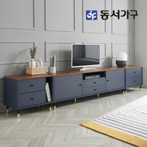 동서가구 네오 유럽감성 골드캐슬 거실장 세트 NES137, 네이비