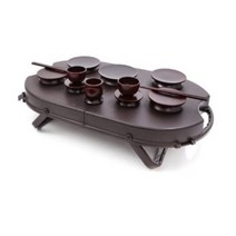 남원목기공예 문화재 원목 휴대용 성묘제기 12p + 케이스, 2세트