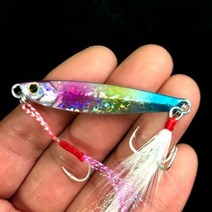 집어등 낚시 글로우 지그 15g/6cm 7g/10g/20g/25g 베이트 루어 해안 캐스트 미끼 금속 인공 1 개 판매, 17g, 06 C Colorful_06 7g