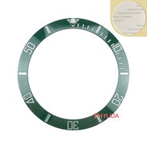 고급시계 오토매틱 nh35 새로운 38mm 그린 세라믹 베젤 인서트 서브 다이버 남성용 시계 교체 액세