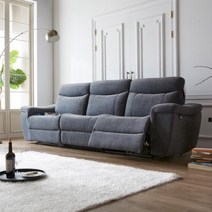 로하스힐링 [아쿠아]아쿠아텍스 생활방수 기능 리클라이너 소파 친환경소재 E0 4인용소파, 다크그레이