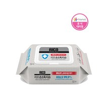 리꼬 손소독 물티슈 캡형, 50매, 1개