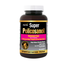 폴리코사놀 20mg 쿠바산 사탕수수 120식물성캡슐 4개월분 슈퍼 Policosanol 허바 캐나다 에서 제조, 120정, 1병