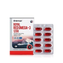 오메가3 눈영양제 레드오메가 1200mg 30정 혈행건강 엔젯오리진 비타민D E, 1개, 기본
