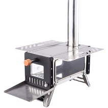 연기 안나는 화목 난로 텐트 캠핑용 장작 바비큐 그릴, 일반 캠핑 버전