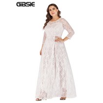 여성 gibsie 6xl 5xl 4xl 플러스 사이즈 우아한 레이스 34 원피스 29