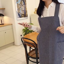방가지똥 앞치마 심플 청6미리 데님 앞치마 어린이집 유치원, 1개