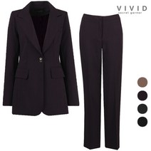 VIVID SET 여성 원버튼핏 봄가을 정장자켓+팬츠 세트
