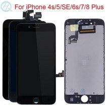 아이폰액정 본체 액정수리 LCD 새로운 디스플레이 아이폰 6 7 8 6S 플러스 터치 스크린 5 5C 5S SE 죽은 픽셀 없음 디지타이저 유리 어셈블리 iPhone Plus, For iPhone 6s White