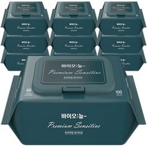 바이오늘 프리미엄 센서티브 엠보싱 유아 물티슈 캡형, 100매, 100팩
