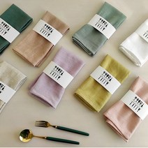 8컬러 테이블 냅킨 타올 바리스타 홈카페 린넨타올 724413EA, 본상품선택, 핑크, 본상품선택