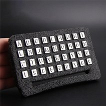 가죽공예 스탬프 각인 도장 몰드 36pcs 스틸 알파벳 문자 번호 가죽 스탬프 펀치 세트 공예, 02 6.5mm set
