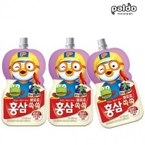 성장기어린이 뽀로로 홍삼 쏙쏙 포도/블루베리 어린이 키즈 홍삼음료 100ml X 20개