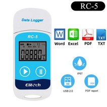 USB 온도 데이터 로거 녹음기 16000 포인트 내장 NTC 센서 창고 냉장 운송용, RC-5, CHINA