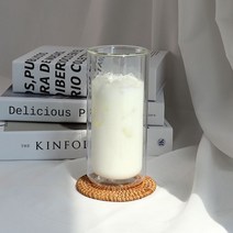 인블룸 심플 원형 이중유리컵 450ml, 단품