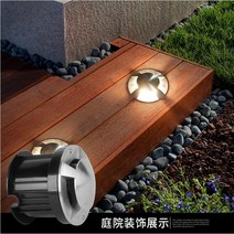 9W IP68 LED 지 하 빛 3X3W 플로어 램프 야외 지상 정원 광장 경로 묻혀 마당 풍경 AC85-265V DC12V, 01 1 Hole - AC85-265C, 07 Cold White