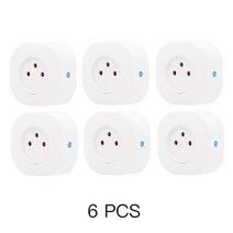 FrankEver Tuya 16A 이스라엘 WiFi 스마트 플러그 소켓 원격 음성 제어 콘센트 타이밍 Alexa Google 홈 스마트 가정용, 6 개