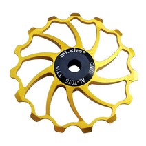 Bike Rear Derailleur Pulley 15T Jockey Wheel Bicycle Guide Mountain Road Cycling Parts, 01 Golden