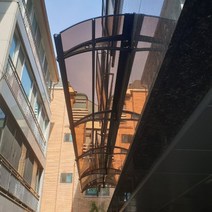 캐노픽스 450x4000 상가 사무실 계단 통로 출입구 비가림막 차양막 채양 캐노피설치, 브라운, 블랙, 은백색(기본색상)