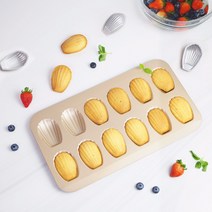 12개 마들렌 금형 베이킹 트레이 붙지 않는 코팅 쉘 케이크 금형 비스킷-42815, 03. 단일 스타일에 10 개 조각