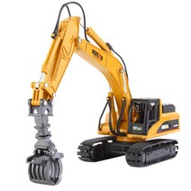 해외직구 하이퀄리티 풀메탈 건설장비 6종 / 포크레인 굴착기 덤프트럭 집게차 롤러 불도저 / DODOELEPHANT 1:50 다이캐스트 알루미늄 어린이선물, Timer Grab